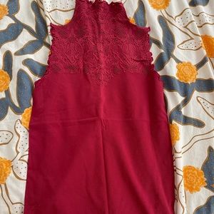 Women’s red turtleneck tank